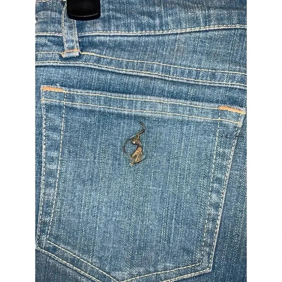 baby phat vintage womens sz 5 denim blue jean shorts stretch embroidered Y2K NWT - Picture 6 of 8